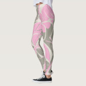 Abstract Roze Bloei Leggings (Links)