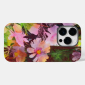Abstract roze bloemen artistiek donker Case-Mate iPhone case (Achterkant (horizontaal))