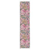 Abstract Roze Bloemmotief Korte Tafelloper (Voorkant)