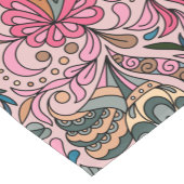 Abstract Roze Bloemmotief Korte Tafelloper (Hoek)