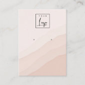 Abstract Roze Blush Stud Wave Earning Logo Display Visitekaartje (Voorkant)