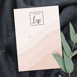 Abstract Roze Blush Stud Wave Earning Logo Display Visitekaartje