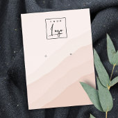Abstract Roze Blush Stud Wave Earning Logo Display Visitekaartje