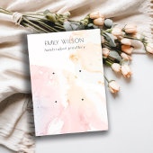 Abstract Roze Blush Waterverf 2 Oorbel Display Visitekaartje