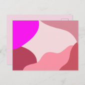 Abstract Roze Briefkaart (Voorkant / Achterkant)