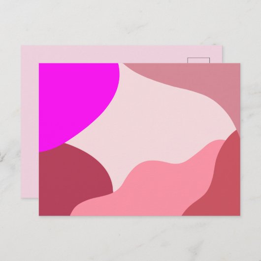 Abstract Roze Briefkaart (Voorkant / Achterkant)