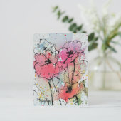 Abstract Roze Briefkaart (Staand voorkant)