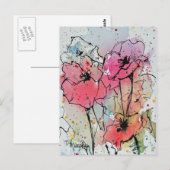 Abstract Roze Briefkaart (Voorkant / Achterkant)