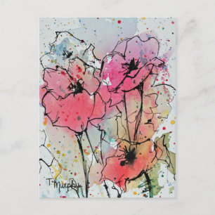 Abstract Roze Briefkaart