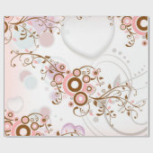  abstract roze bruin bloempatroon. cadeaupapier (Vlak)
