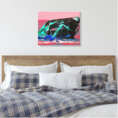 Abstract roze canvas afdruk (Insitu (Slaapkamer))