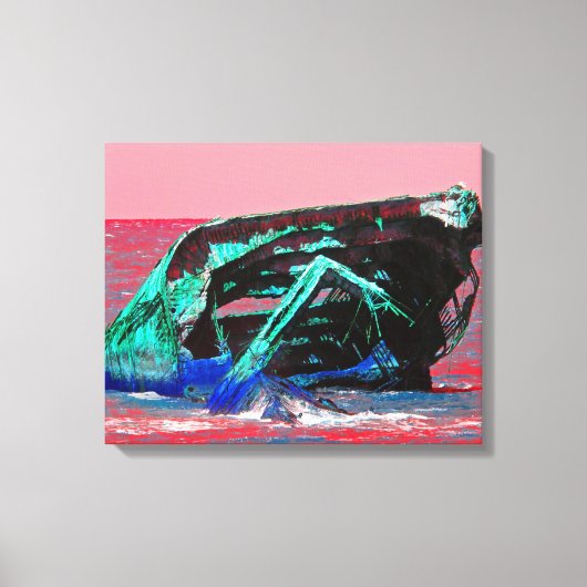 Abstract roze canvas afdruk (Voorkant)