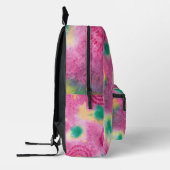 Abstract Roze Cirkels Groen Geel Sphere Rugzak (Links)
