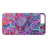  Abstract Roze en Aqua Paisley Case-Mate iPhone Case (Achterkant (Horizontaal))