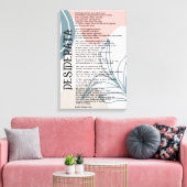 Abstract Roze en Blauwe Desiderata van Max Ehrman  Canvas Afdruk (Insitu (Woonkamer))