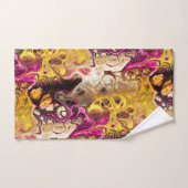 Abstract roze en geel marmeren stropdas kleurpatro bad handdoek (Handdoek)