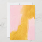 Abstract Roze en Geel Modern sparen de Datum Save The Date (Achterkant)