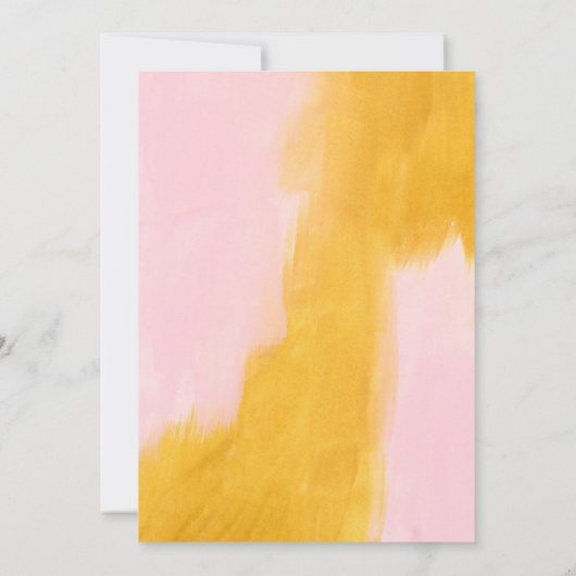 Abstract Roze en Geel Modern sparen de Datum Save The Date (Achterkant)