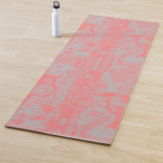 Abstract roze en grijs marmer yogamat (In situ)