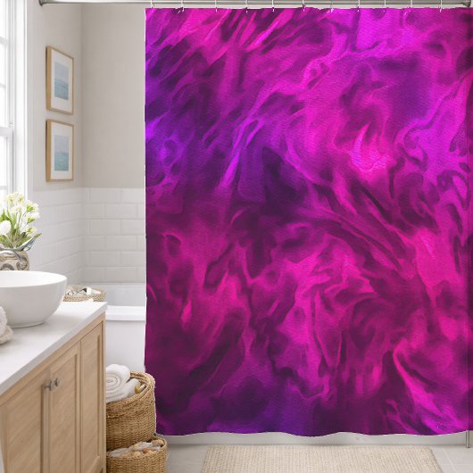 Abstract roze en paars ontwerp douchegordijn