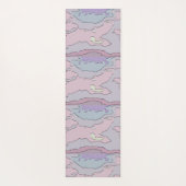 🌸 Abstract Roze en Paars Yogamat (Achterkant)