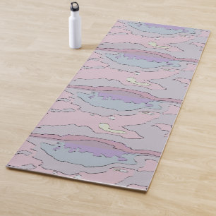 🌸 Abstract Roze en Paars Yogamat