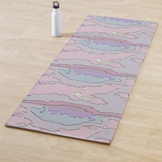 🌸 Abstract Roze en Paars Yogamat (In situ)