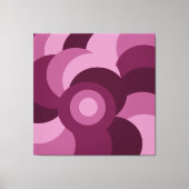 Abstract roze en paarse cirkelpatroon canvas afdruk (Voorkant)