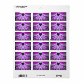 Abstract roze en Paarse fractal patroon Etiket (Full Sheet)