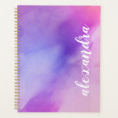 Abstract Roze en Paarse Inkt Waterverf Schilderen Planner (Voorkant)