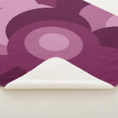Abstract roze en paarse motief sherpa deken (3/4)