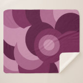 Abstract roze en paarse motief sherpa deken (Voorkant (horizontaal))