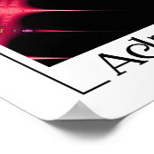 Abstract roze en rood kruis poster (Hoek)