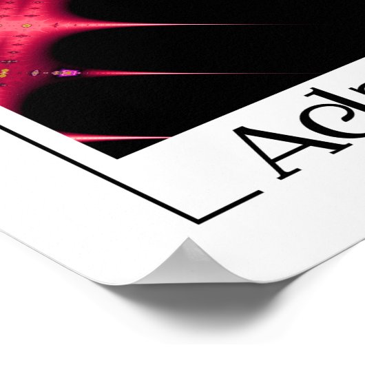 Abstract roze en rood kruis poster (Hoek)