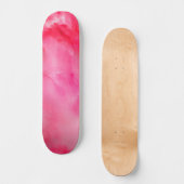 Abstract roze en rood persoonlijk skateboard (Voorkant)
