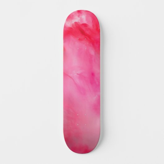 Abstract roze en rood persoonlijk skateboard (Voorkant)