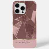 Abstract roze en Roos Gold Design Case-Mate iPhone Case (Achterkant)