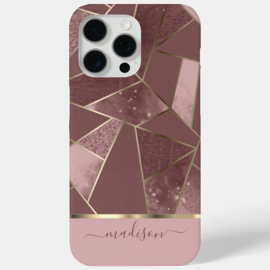 Abstract roze en Roos Gold Design Case-Mate iPhone Case (Achterkant)