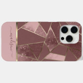 Abstract roze en Roos Gold Design Case-Mate iPhone Case (Achterkant (horizontaal))