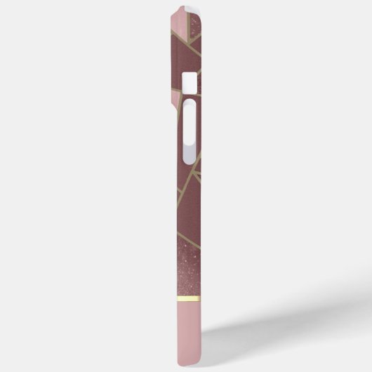 Abstract roze en Roos Gold Design Case-Mate iPhone Case (Achterkant / Links)