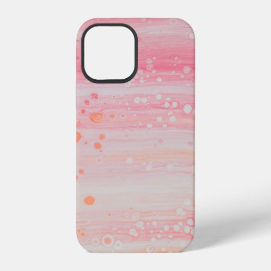 Abstract roze en witte schildering iPhone hoesje (Achterkant)