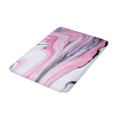 Abstract roze en zwart marmeren badmat (Gekanteld)