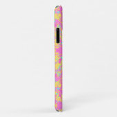 Abstract roze, exclusief gele patroon Case-Mate iPhone case (Achterkant/rechts)