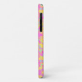 Abstract roze, exclusief gele patroon Case-Mate iPhone case (Achterkant/links)