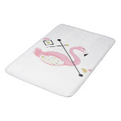 Abstract roze flamingo | Grappige Flamingo liefheb Badmat (Gekanteld)