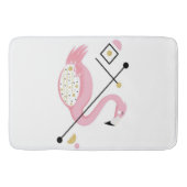 Abstract roze flamingo | Grappige Flamingo liefheb Badmat (Voorkant)