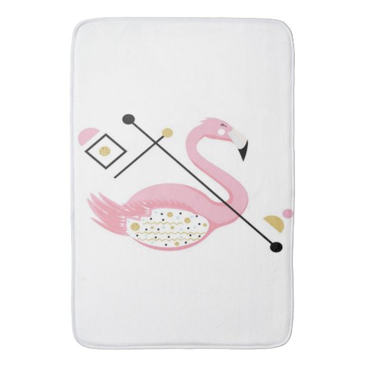 Abstract roze flamingo | Grappige Flamingo liefheb Badmat (Voorkant Verticaal)