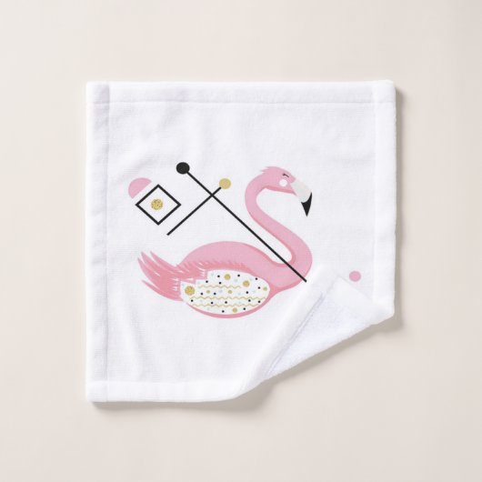 Abstract roze flamingo | Grappige Flamingo liefheb Washandje (Wasdoekje)