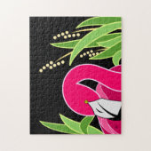 Abstract roze flamingo kunst legpuzzel (Verticaal)
