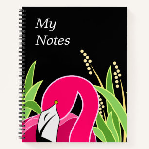 Abstract roze flamingo notitieboek